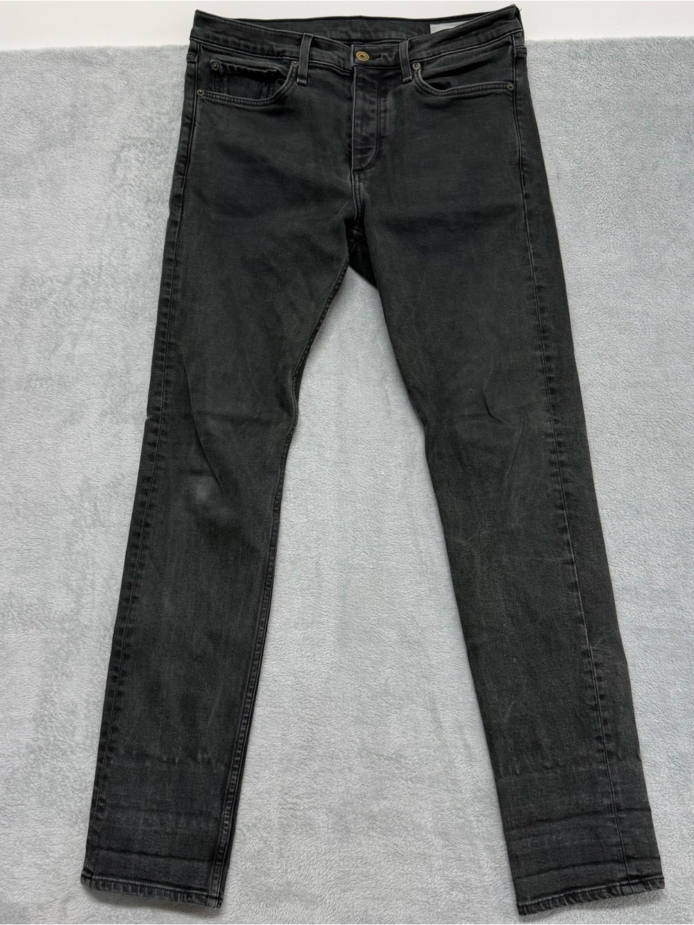 Rag & Bone Fit 2 Slim Black Jeans Mens 32x32 Stretch USA Made Button Fly